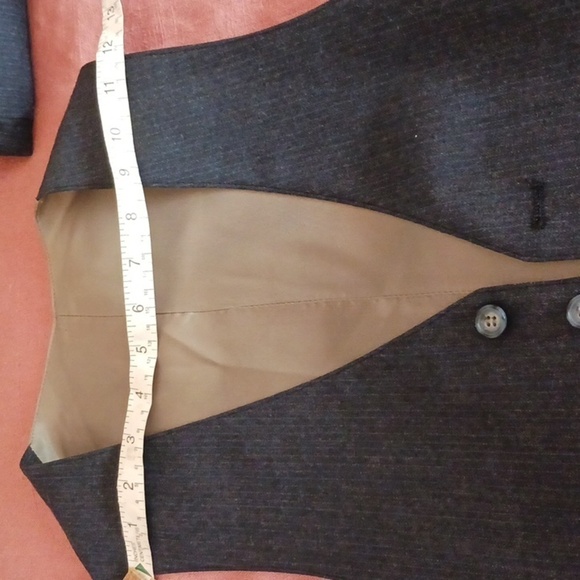 3 piece gray pin stripe suit 100% wool box 21 - Picture 9 of 12